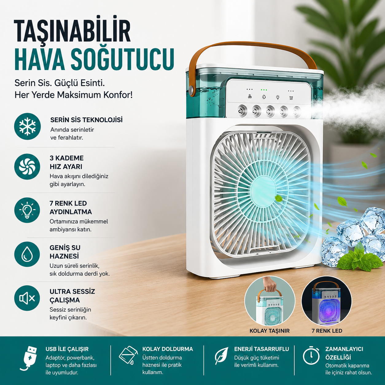 Lumaturk- Mini Soğutucu Fan