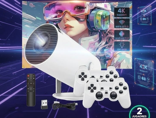 Lumaturk- 10.000+ Oyunlu Projektör | 2'si 1 Arada Oyun ve Sinema Cihazı