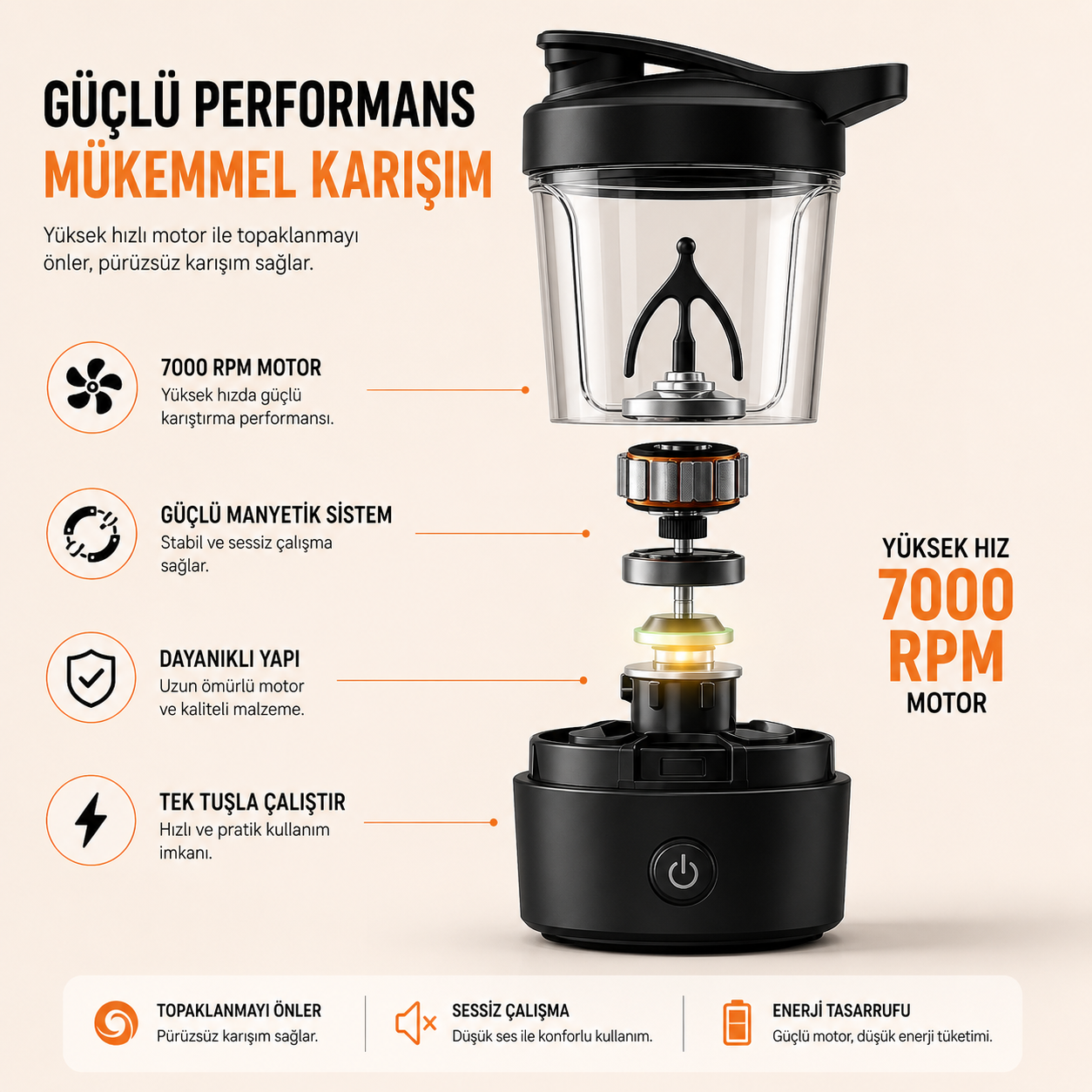 Lumaturk- Elektrikli Otomatik Karıştırıcı Shaker/Matara