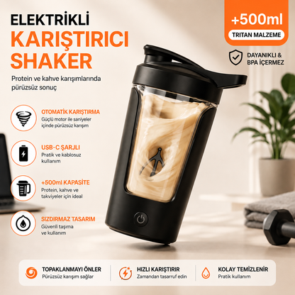 Lumaturk- Elektrikli Otomatik Karıştırıcı Shaker/Matara